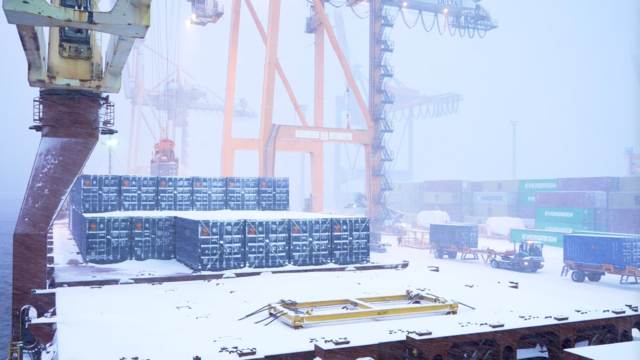 Video: HHLA TK Estonia container terminal handled defence equipment delivered to Estonia